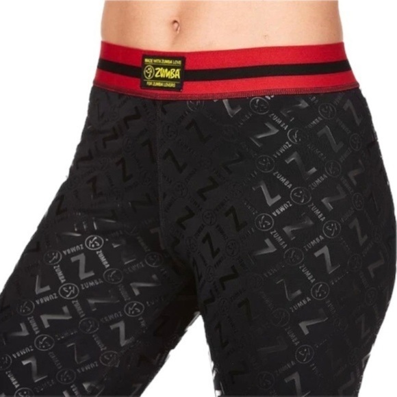 NWT ZUMBA Next Level Bold Black Long Leggings New - Picture 2 of 12